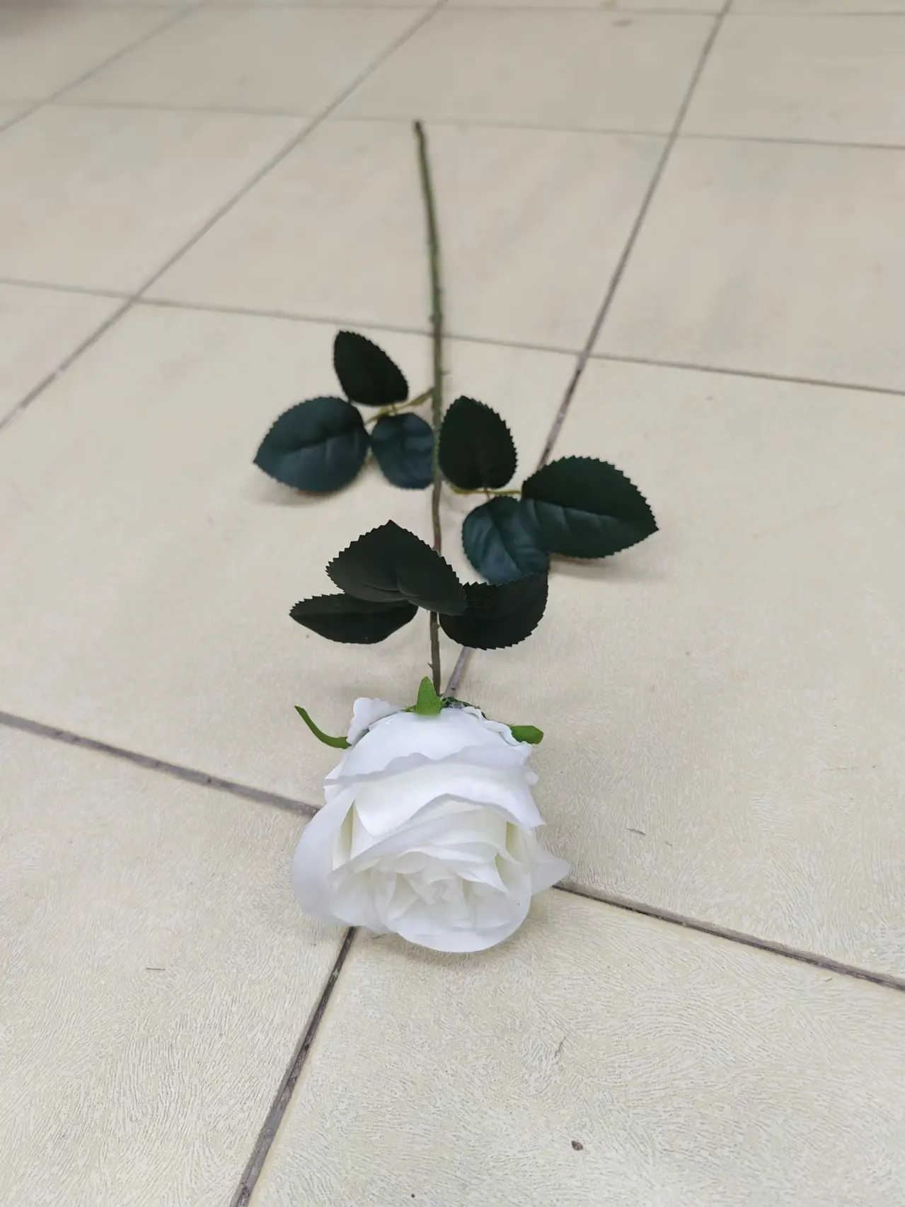 燊林仿真花 - 单支苞芯玫瑰花