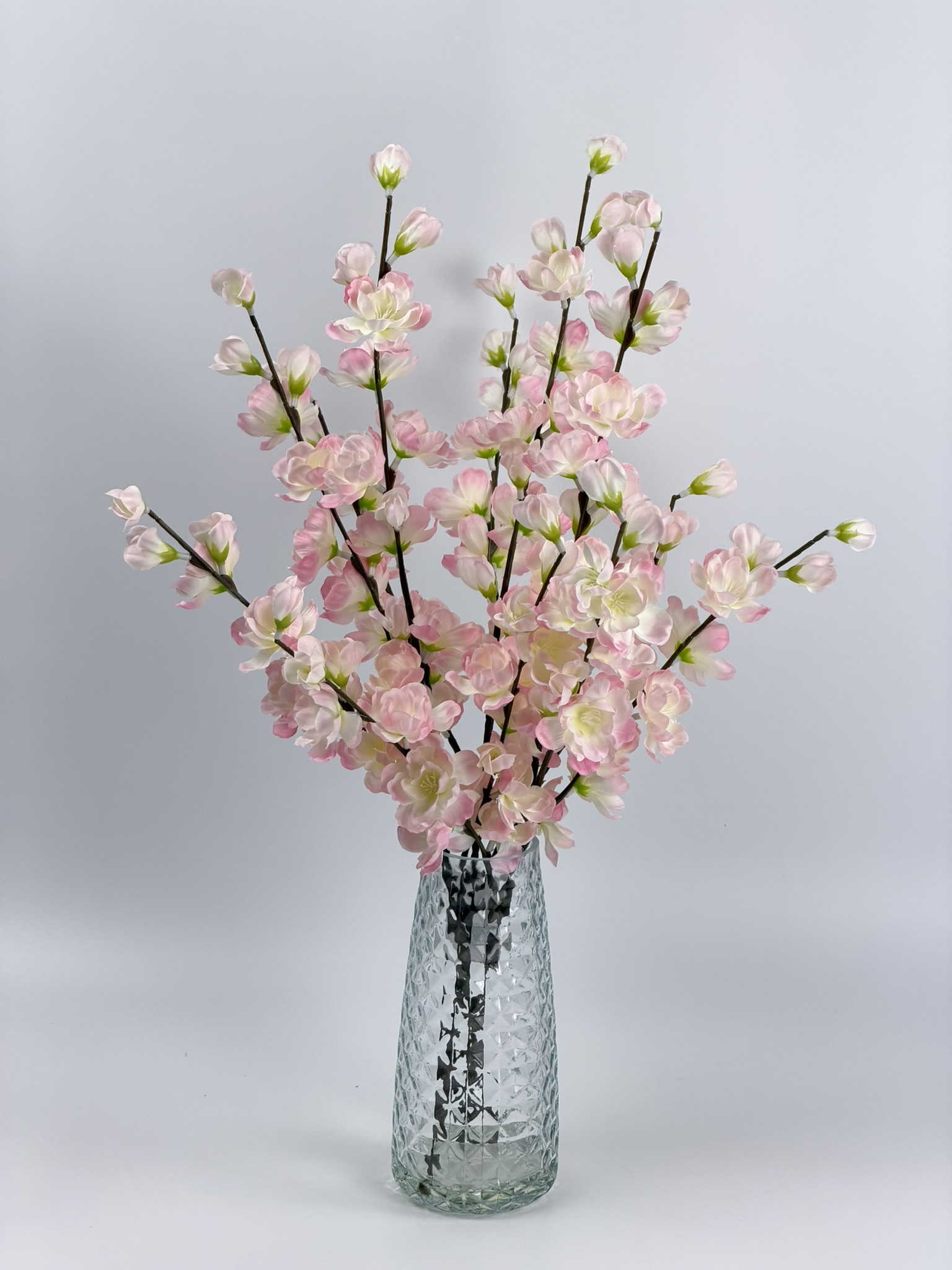 桃花玻璃杯盆景 - 2