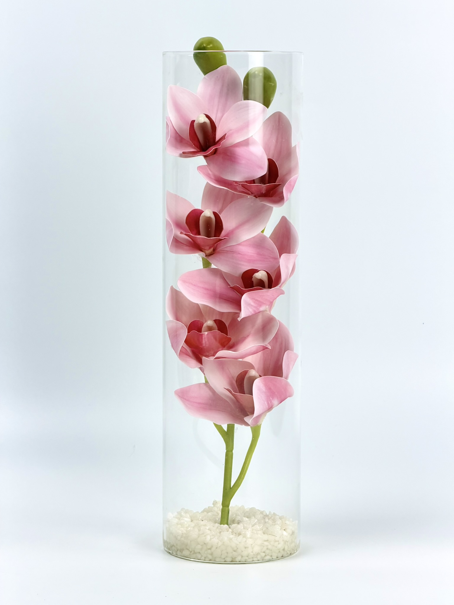 蕙兰花玻璃杯 - 2