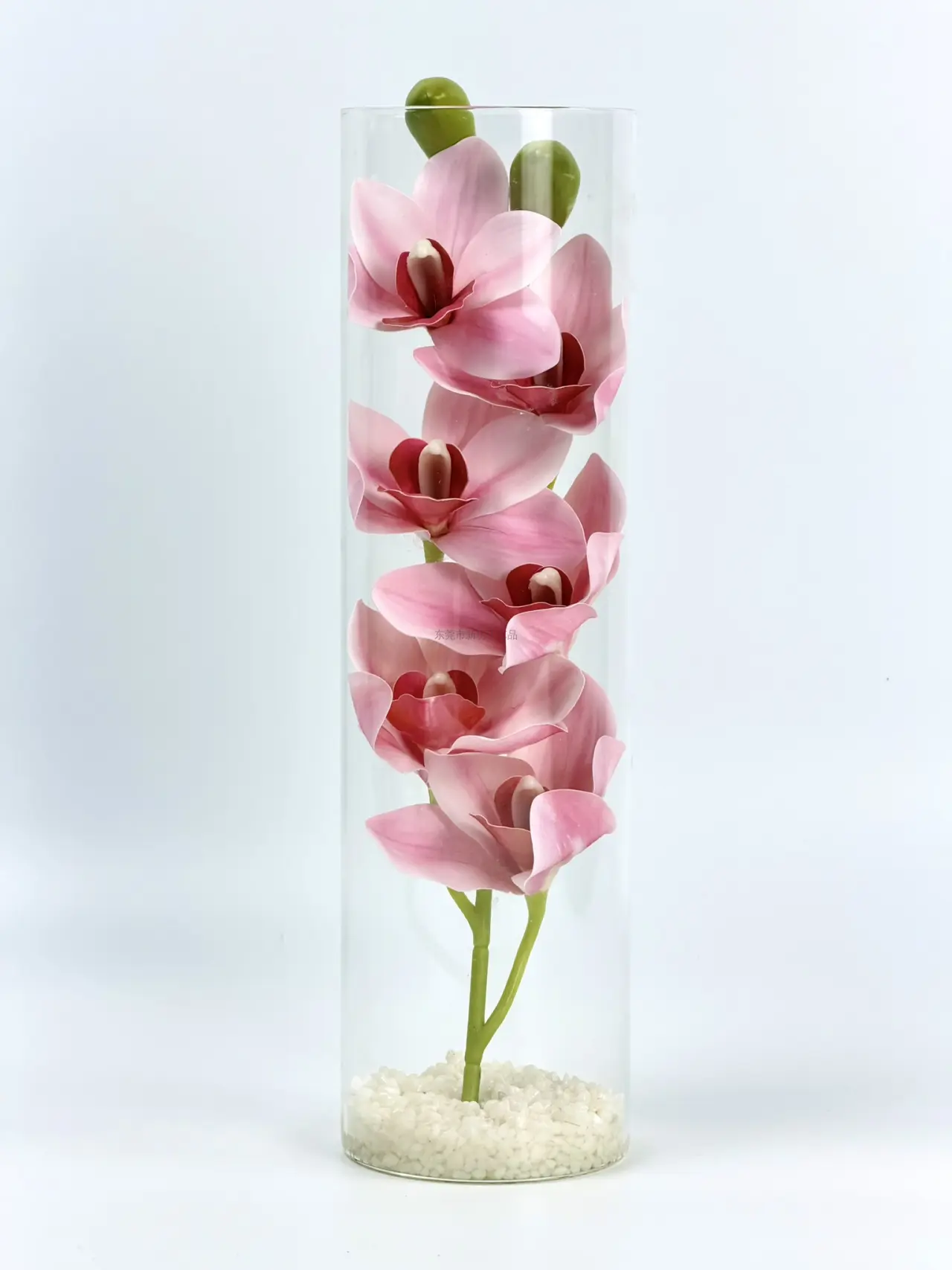 燊林仿真花 - 蕙兰花玻璃杯