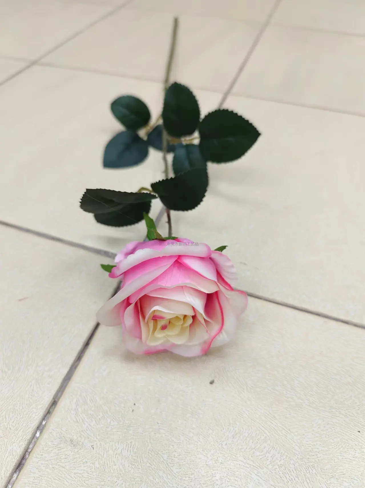燊林仿真花 - 单支苞芯玫瑰花