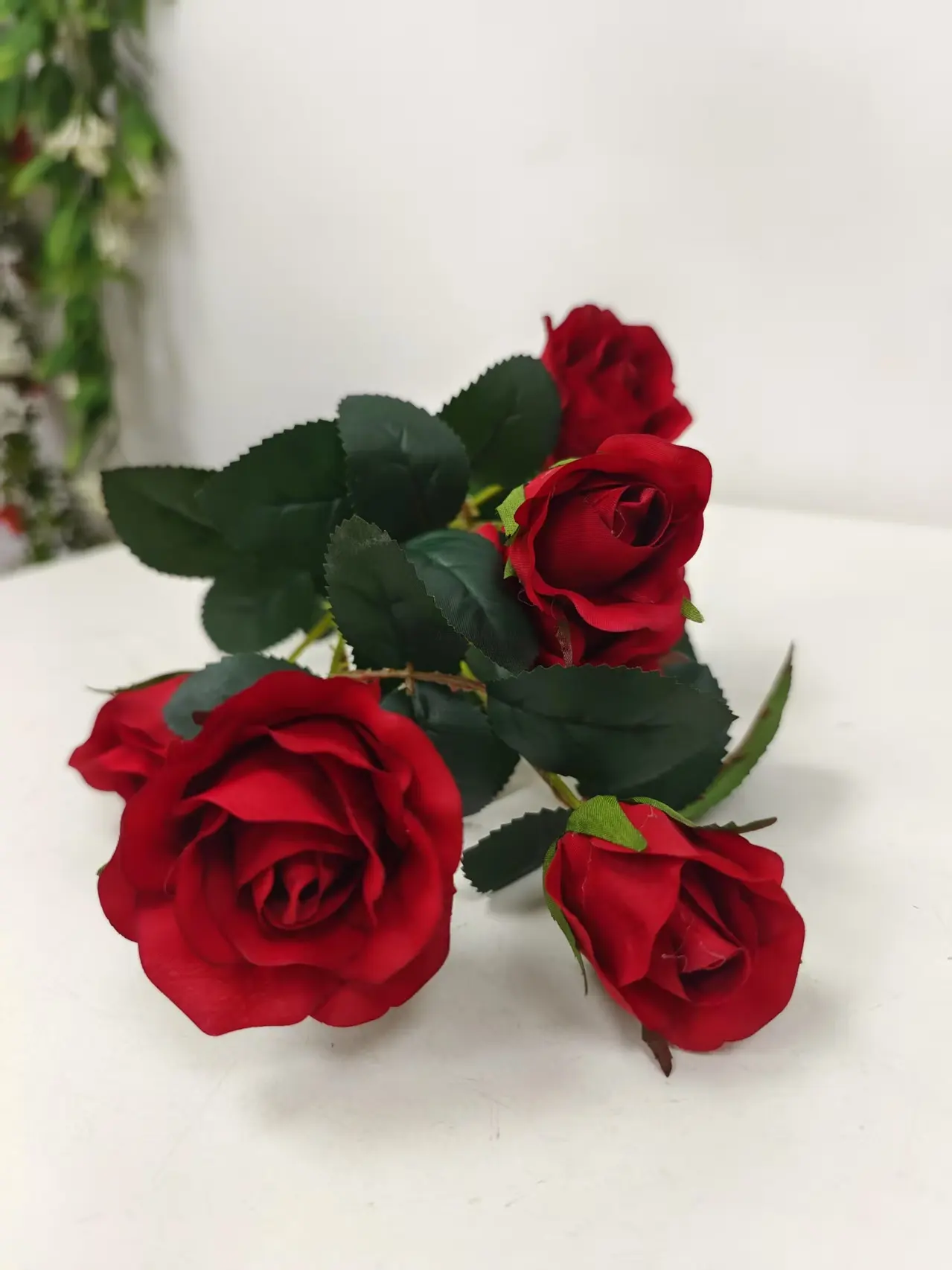 燊林仿真花 - 单支6头725玫瑰花