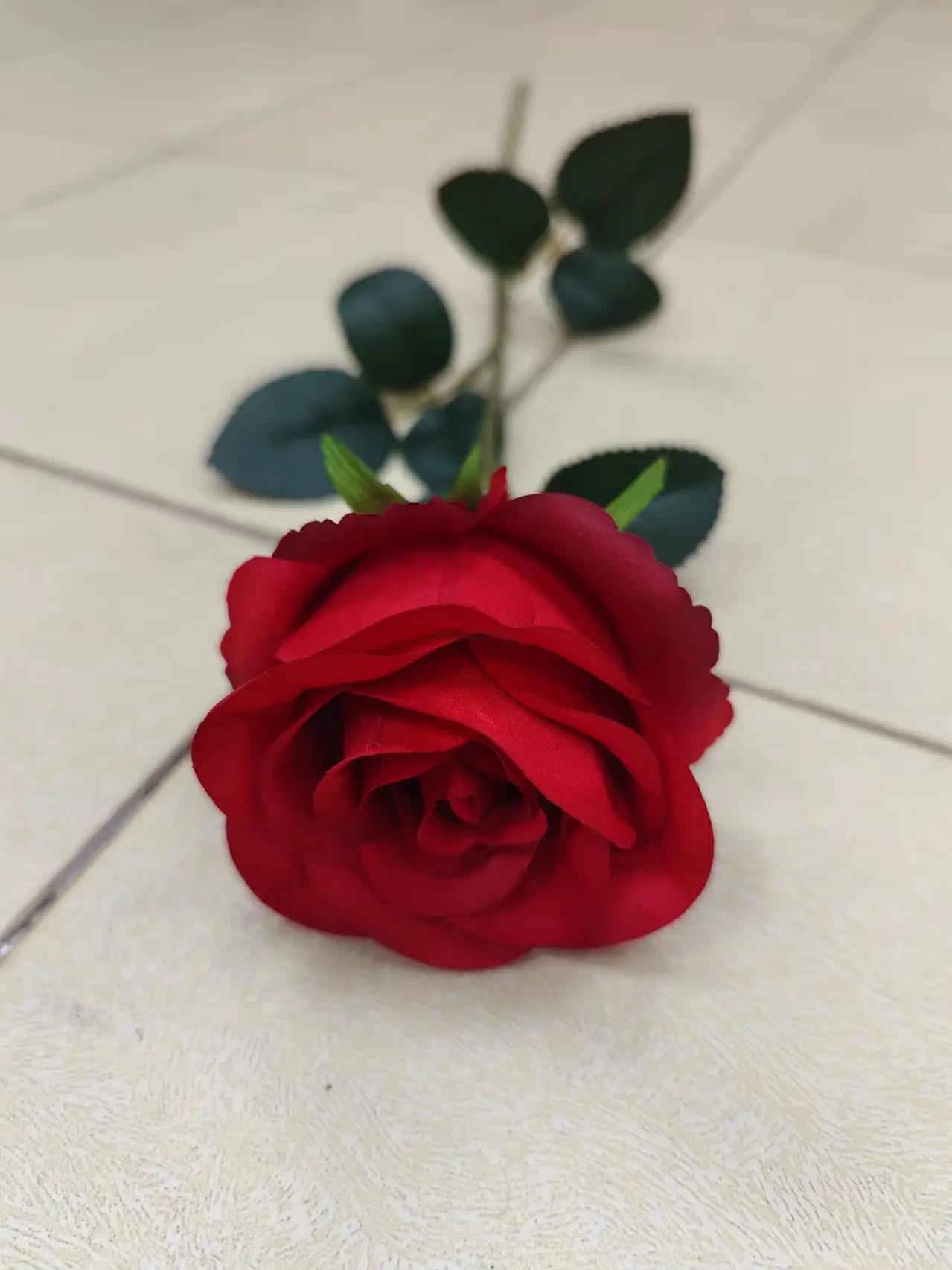 燊林仿真花 - 单支苞芯玫瑰花