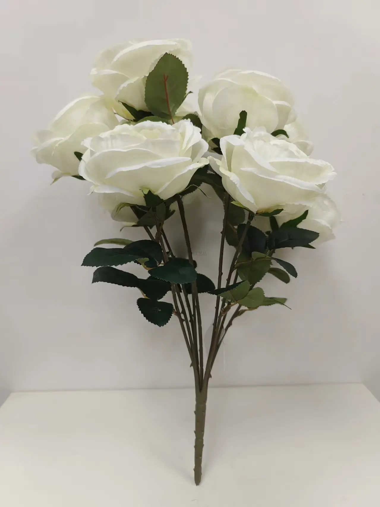 燊林仿真花 - 9头大苞芯玫瑰花束
