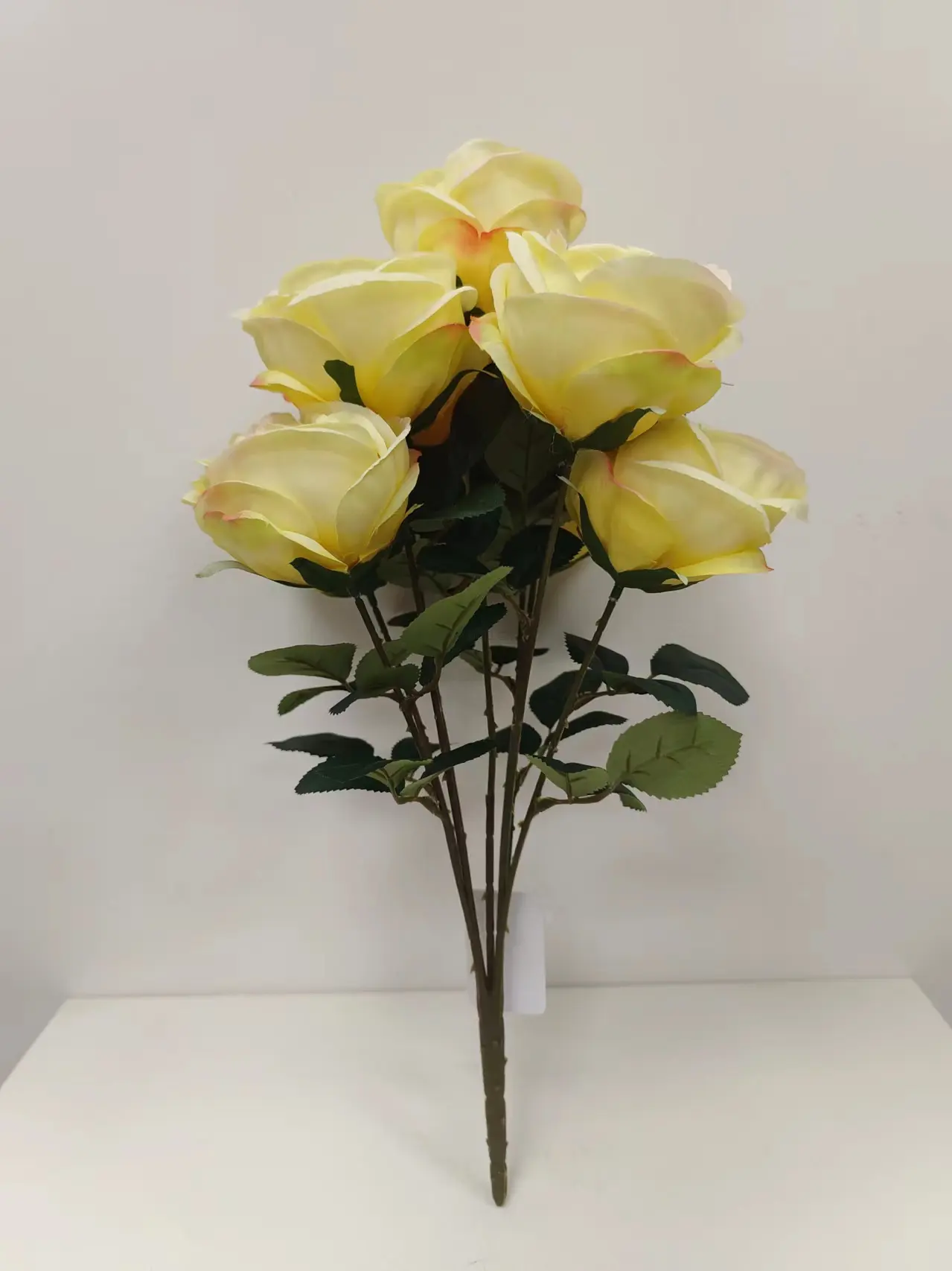 燊林仿真花 - 9头大苞芯玫瑰花束
