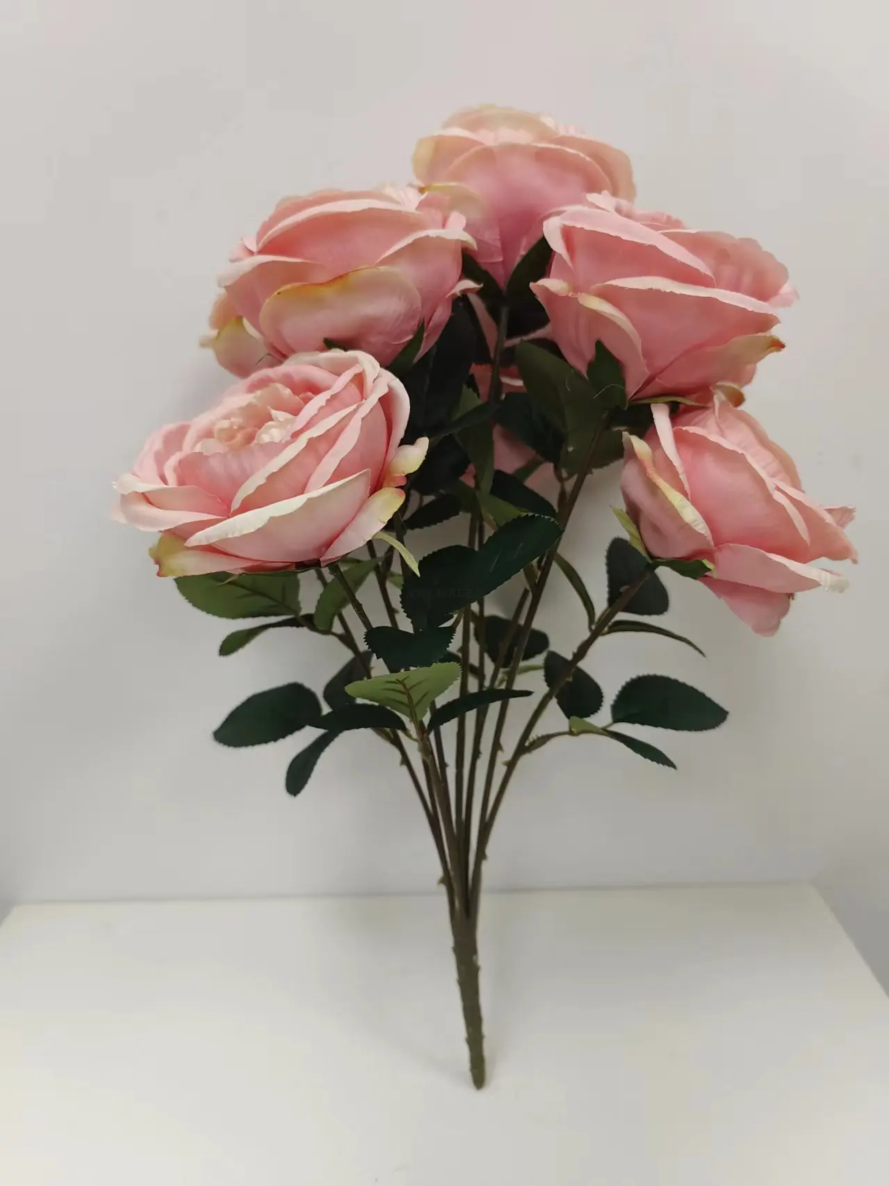 燊林仿真花 - 9头大苞芯玫瑰花束
