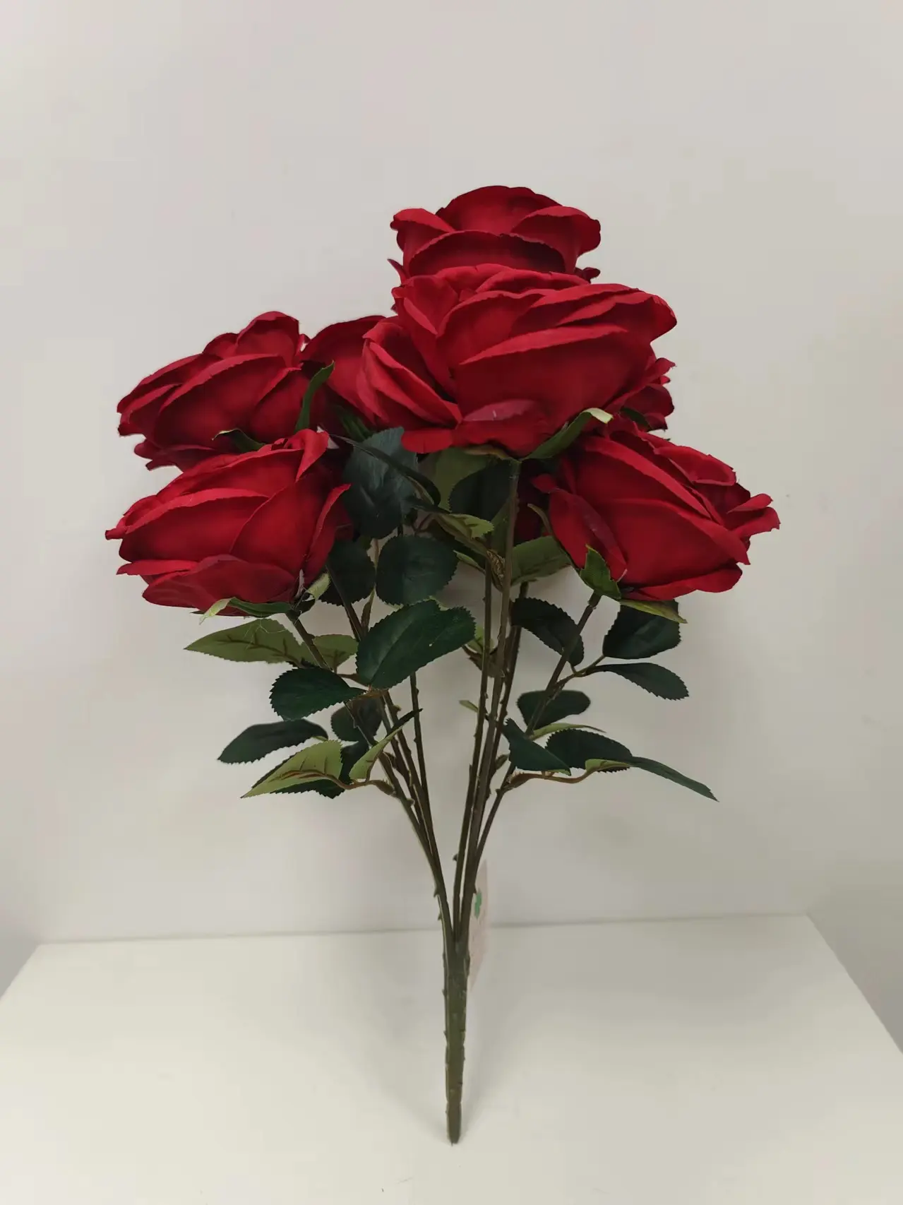 燊林仿真花 - 9头大苞芯玫瑰花束